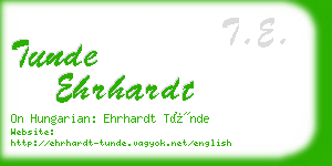 tunde ehrhardt business card